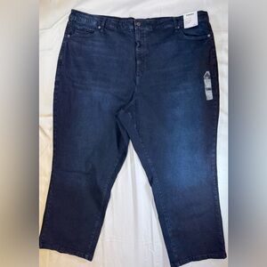Women’s Sonoma High Rise Straight‎ Leg Dark Blue Jeans. Size 28W